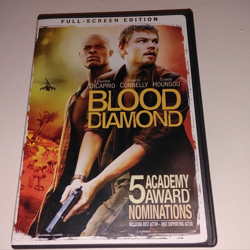 5/$10-10/$20 Blood Diamond Full-Screen Edition DVD Preowned